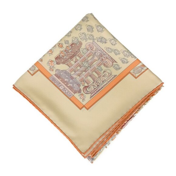 HERMES Orange Scarf - Picture 1 of 7